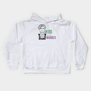 Deeds Not Words Emmeline Pankhurst Colour Kids Hoodie